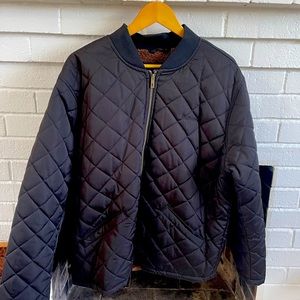 Former fleece-lined bomber jacket.